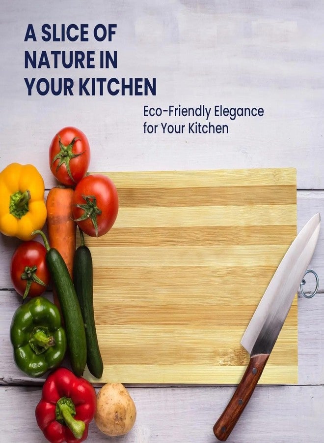 Homecure Large Wood Chopping Board for Kitchen Multipurpose use Vegetables, Fruit, Fish, Cheese, Meat, Cutting Board BPA Free, Eco-Friendly, Anti-Microbial Non-Slip Wooden Chopping Board (22 X 32) - Image 3